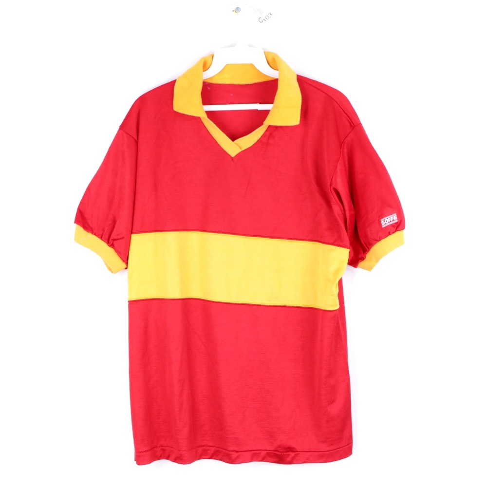 80s Soffe Mens XL Color Block Roma Soccer Jersey